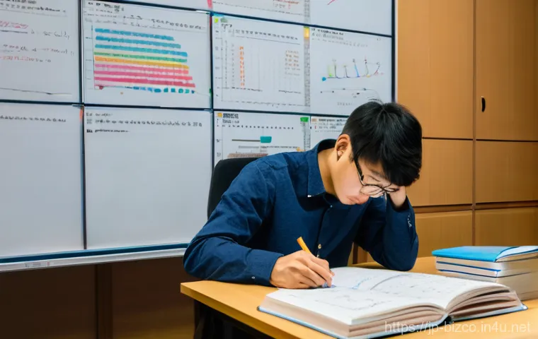 기업경영지도사 시험 후기 및 팁 - A determined Japanese female professional in her late 20s to early 30s, dressed in smart casual busi...