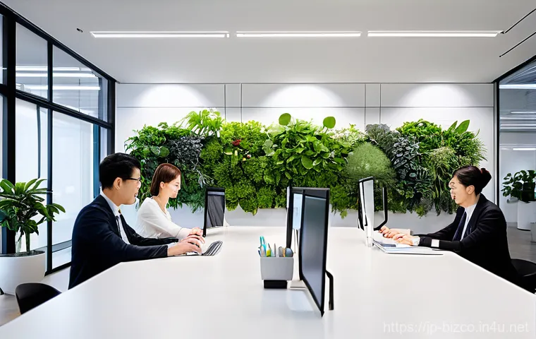 기업경영지도사와 경영 혁신 사례 - **Prompt 2: Data-Driven Vision for Sustainable Growth**
    A bright, dynamic scene in a modern Japa...