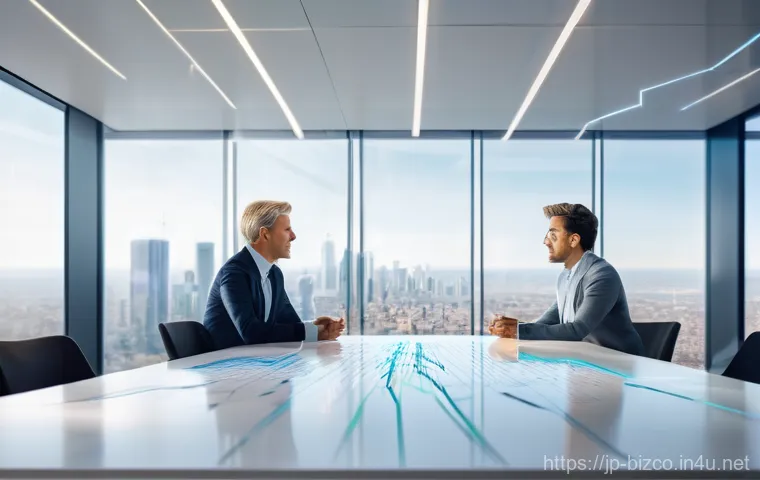 기업경영지도사와 기업 브랜드 전략 - **Prompt:** A diverse group of 3-4 professional business owners, looking engaged and hopeful, are ga...