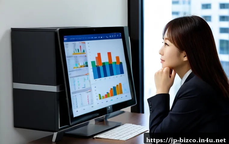 기업경영지도사로서의 데이터 기반 의사결정 - Photorealistic Japanese business management consultant in a modern Tokyo office, studying clear data...